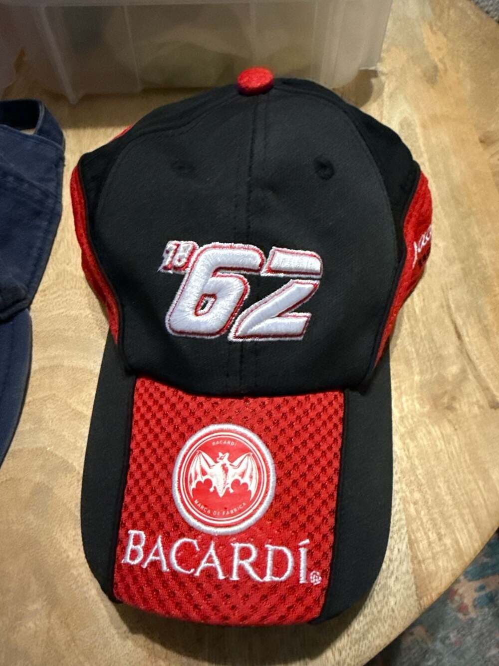 Bacardi 1862 Red & Black Mesh Adjustable Promotional Baseball Cap